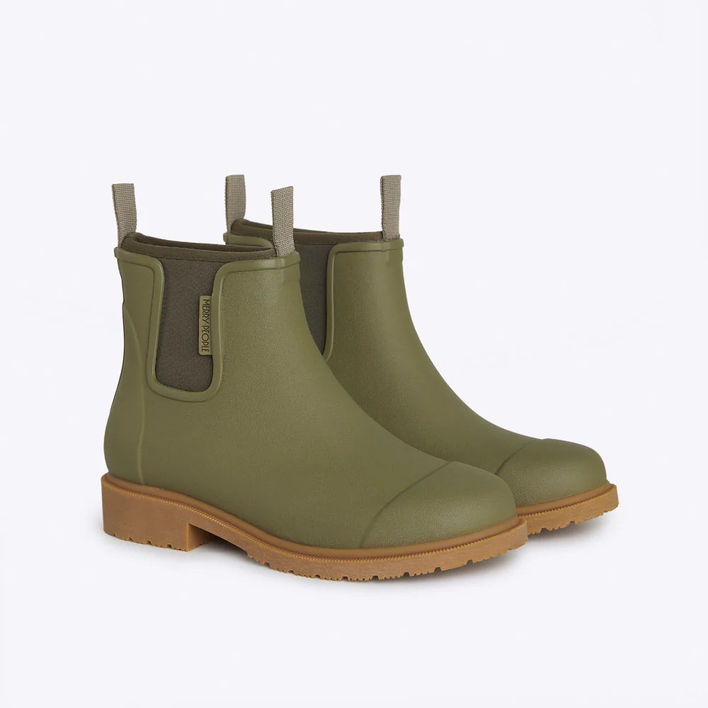 NWOT Merry People Khaki Green Bobbi Ankle Rain Boot (Gumboot)